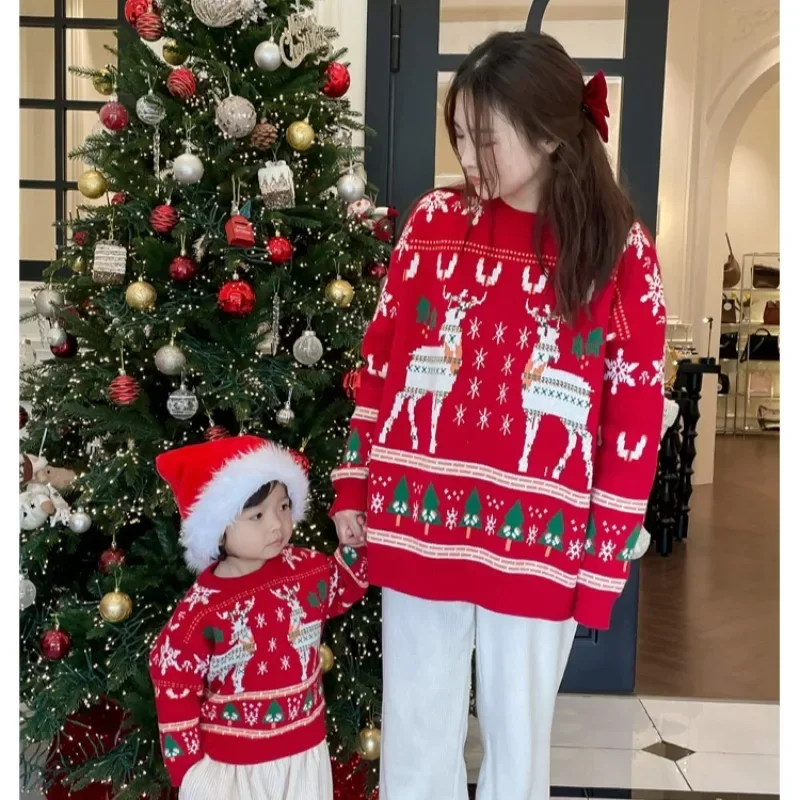 가족 일치하는 크리스마스 순록 나무 스웨터 부모-자식  - Parent Of Plant 리뷰 및 가격